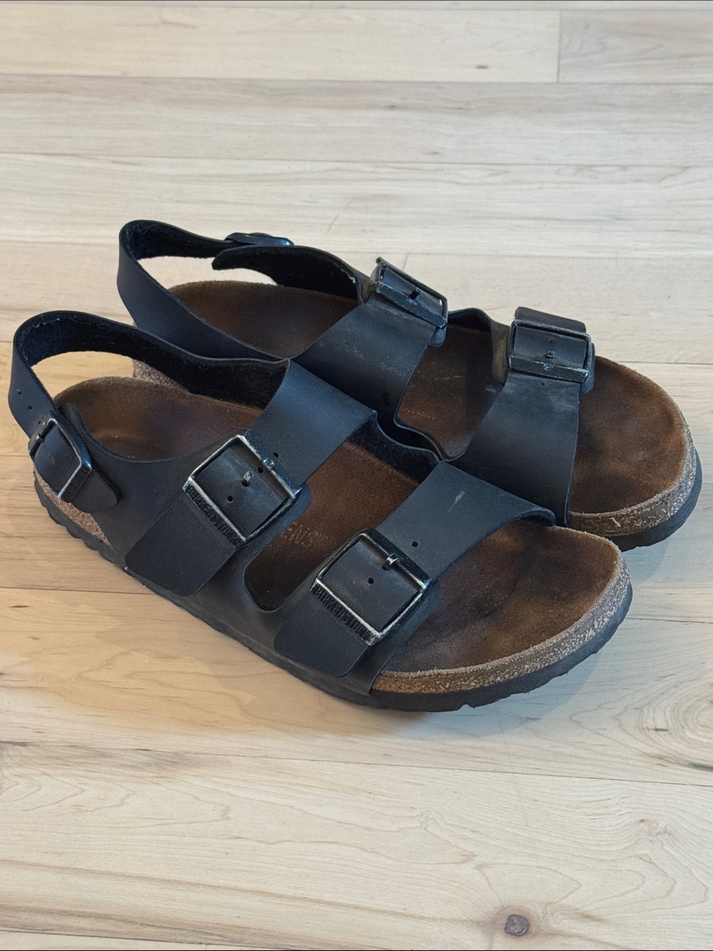 Birkenstock Black Milano sandals-Size 39-8-8.5-Boho-Hippie-Festival